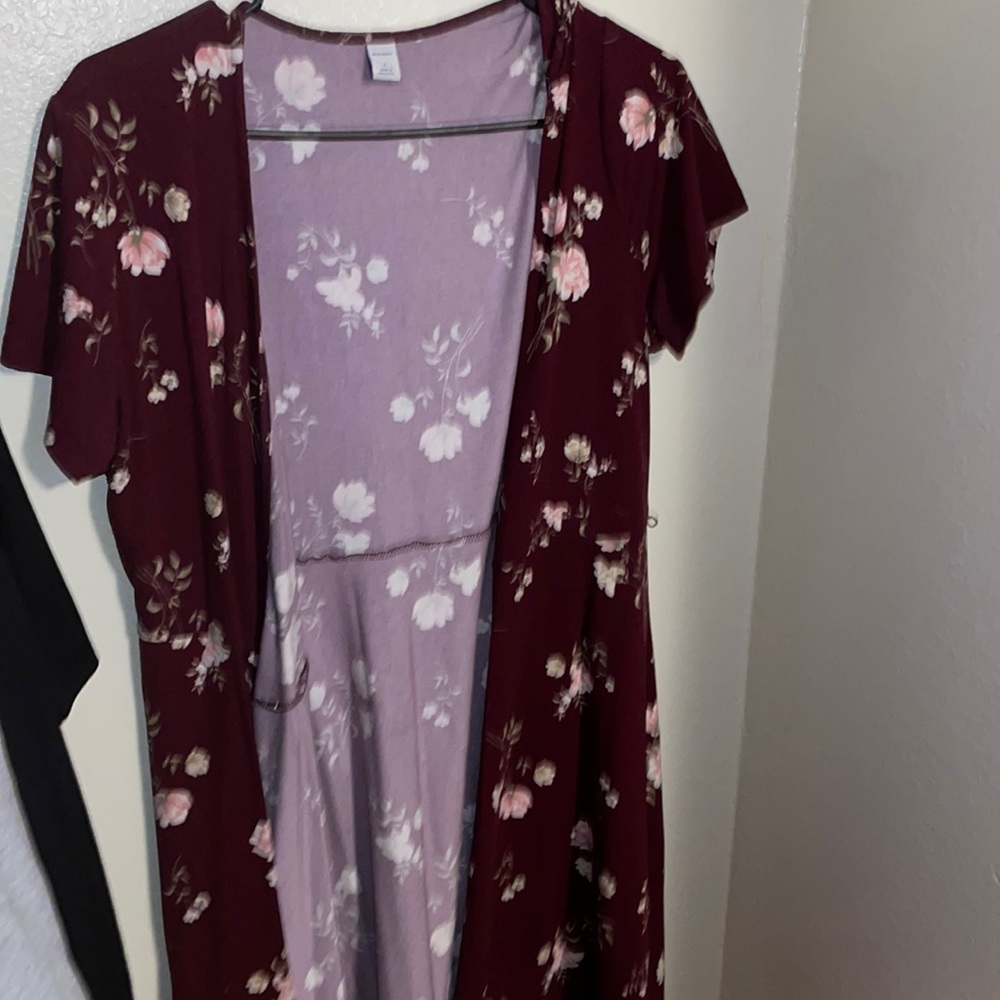 Floral cross over  dress